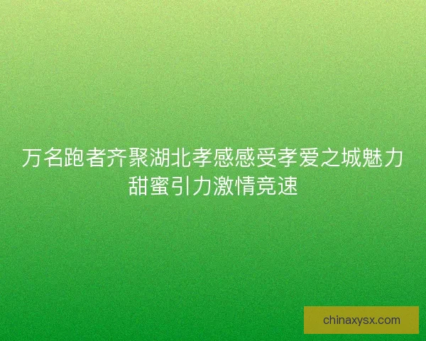 万名跑者齐聚湖北孝感感受孝爱之城魅力甜蜜引力激情竞速
